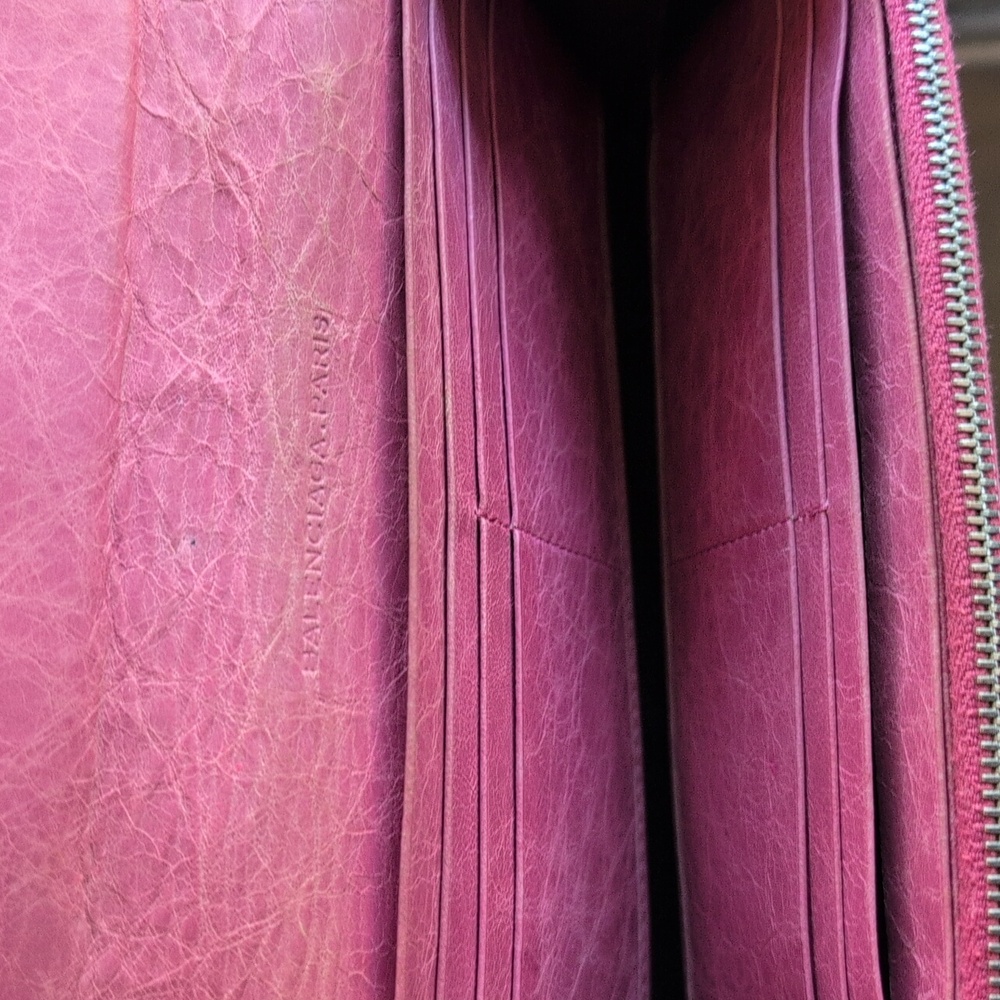 Balenciaga Pink Leather Women's Wallet As Is - Picture 11 of 13